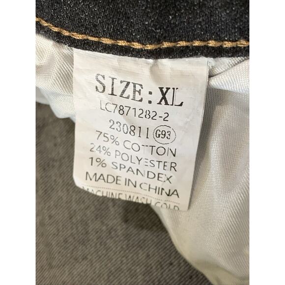 Womens Cropped Ankle Jeans Size XL Distressed 35 Waist - Picture 4 of 5